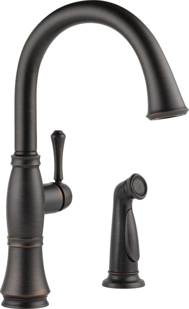 Best Delta Cassidy Four Hole Kitchen Faucet