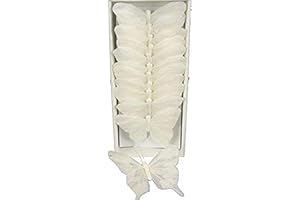 Shinoda Design Center 0165500168 12 Piece Butterfly Decor, 5", White