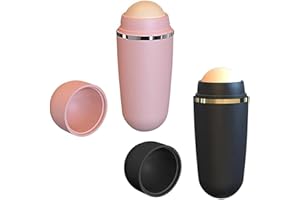 Oil Absorbing Roller Oil Absorbing Volcanic Face Roller Oil Roller for Face Oil Control Clean Mini Massage Portable (2 PCS)
