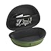 Geekria Headphone Case for Beats Solo3, Solo 3 Wireless, Beats Solo2 On-Ear Headphones Hard Carrying Case / Headset Protective Travel Bag with Space for Cable, Parts and Accessories (Turf Green)
