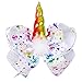 Ncmama 7 Inch Unicorn Hair Bows Girls Boutique Party Hair Clip For Children Kids Pack of 4
