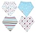 Natemia Cute Baby Bandana Drool Bibs - 4 - Pack Set with Snaps! Soft and Absorbent - Perfect Baby Gift Set for Drooling, Feeding and Teething