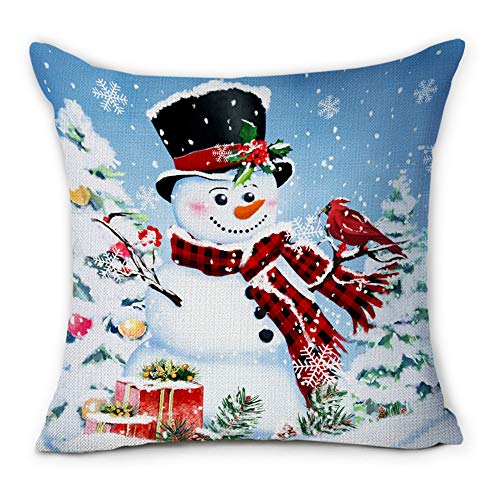 outdoor snowman pillows