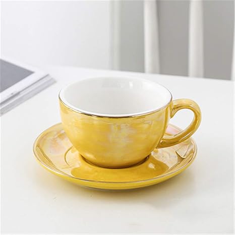 HUIHUAN Taza de café de cerámica de Estilo Europeo, Taza de Cacao ...