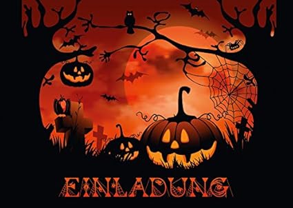 Notte Nel Cimitero Set Di 12 Biglietti Di Invito Per Halloween Inviti Alla Prossima Di Edition Colibri Ecologico Eliminando Stampa Amica Dell