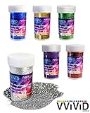 VViViD Prisma65 Six Color Metallic Glitter Powder 15g Jar Bundle