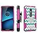 [SkinGuardz] Case for Motorola Droid Maxx 2 / Moto X Play [Heavy Duty Ultra Armor Tough Case with Holster] - [Mint Chevron Z Monogram]