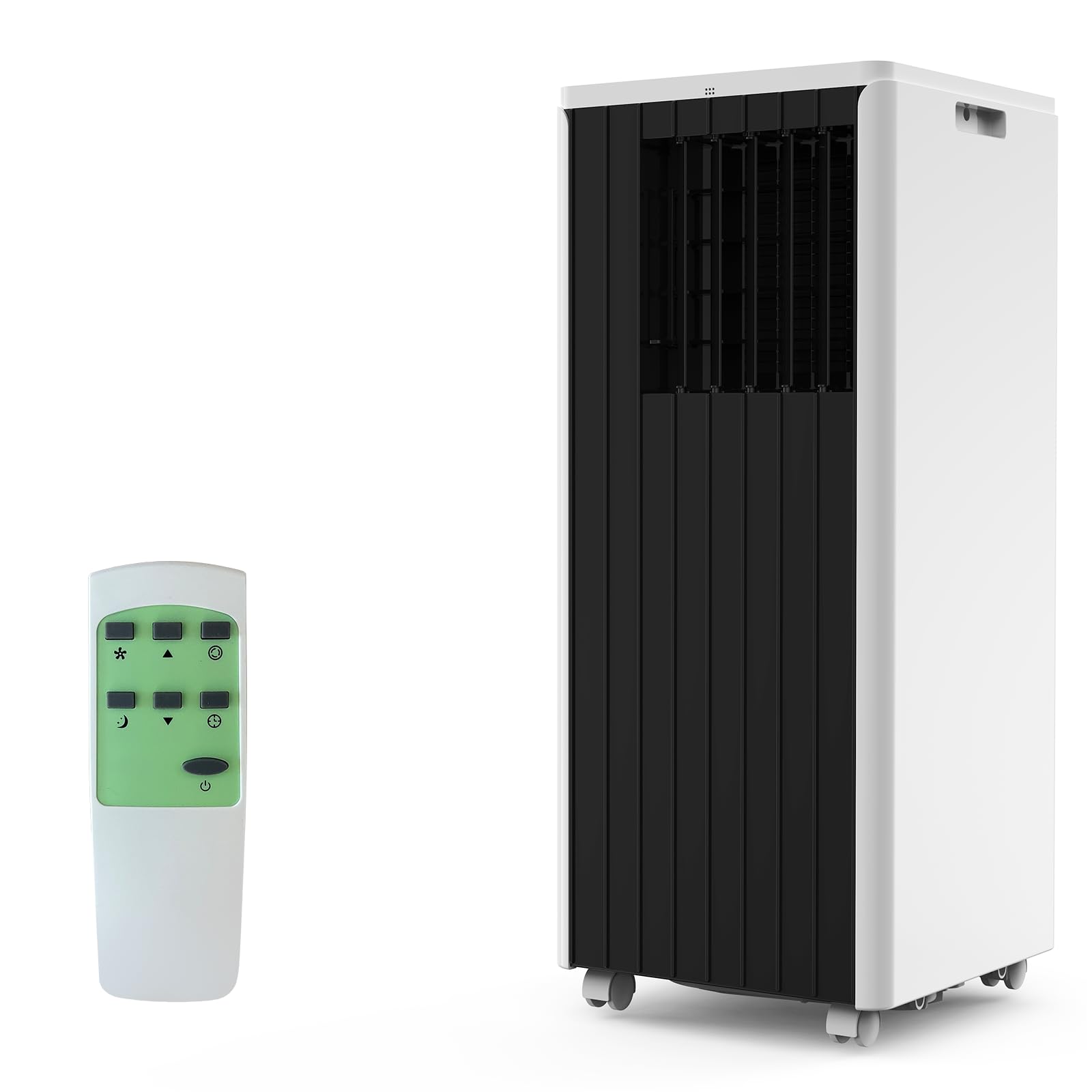 Photo 1 of 8000 BTUs Portable Air Conditioner with Efficient Cooling, Quiet Portable Cooling AC Up to 350 Sq.Ft. with Dehumidifier, Fan, Sleep Modes, 3-in-1 AC Unit with 24H Timer, Black