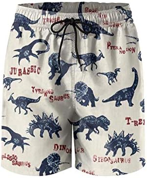 Man School Days T-REX Dinosaur Beach Shorts Swim Trunks Swimming Shorts