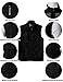 H2H Mens Casual Work Wear Utility Hunting Travels Sports Vest with Multiple Pockets Black US L/Asia XL (KMOV0151)