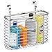 iDesign Axis Metal Over the Cabinet Storage Organizer, Waste Basket, for Aluminum Foil, Sandwich Bags, Cleaning Supplies, Garbage Bags, Bath Supplies, 5