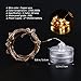 leorx 6 Pack Waterproof Fairy String Light with 20 Micro LED 2M Candle Copper Wire Light,Warm White