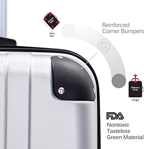 Merax Luggage Sets with TSA Locks, 3 Piece Lightweight P.E.T Luggage