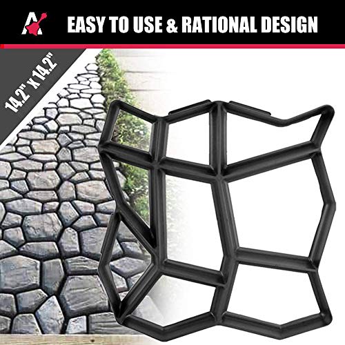 Awaken Cement Molds for Walkways 14.2"x14.2", Concrete Molds, Cement