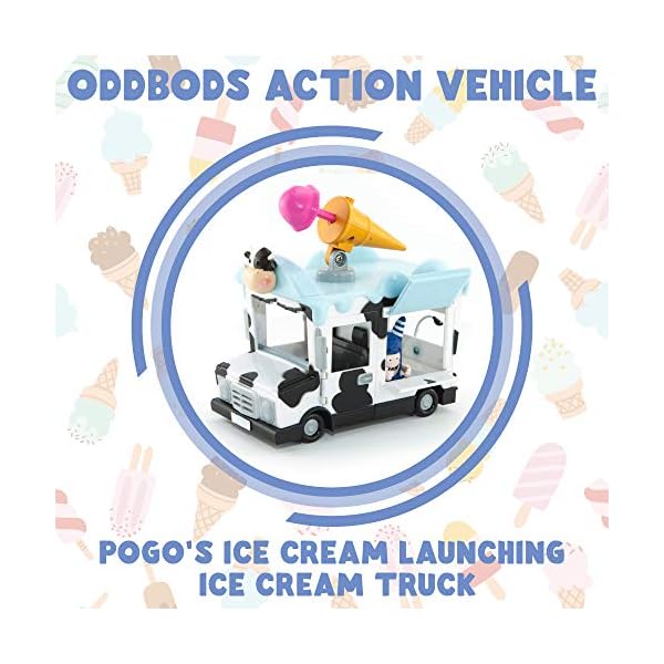 Oddbods-Action-Vehicle-Pogos-Ice-Cream-Truck-Push-Powered-Toy-Car-For-Kids-With-Rotating-Mini-Ice-Cream-Launcher-Functioning-Hatch-Comes-With-Truck-Pogo-Action-Figurine-Ages-5 Oddbods Action Vehicle - Pogo's Ice Cream Truck - Push Powered Toy Car For Kids With Rotating Mini Ice Cream Launcher & Functioning Hatch, Comes With Truck & Pogo Action Figurine, Ages 5+