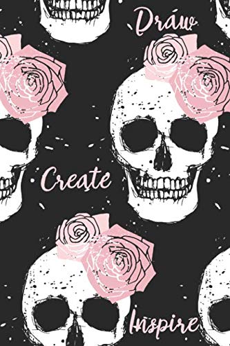 Draw. Create. Inspire.: Sketch Pad (Pink Skulls)