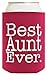 Best Aunt and Uncle Ever Gift Set 2 Pack Can Coolies Drink Coolers Magenta and Navy