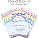 Kids Thank You Cards with Envelopes (15 Count) - Kids Birthday Thank You Notes for Girls