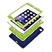 iPad mini 4 Case, iPad A1538/A1550 Case, Hocase Rugged Shockproof Anti-Slip Hybrid Hard Shell+Silicone Rubber Bumper Protective Case for Apple iPad mini 4th Generation 2015 - Navy Blue / Lime Green