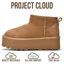 Project Cloud 100% Genuine Leather Ankle Boots for