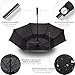 Golf Umbrella Large 48 Inches For All Purposes - Automatic Opening. Fiberglass Frame. Vented Double Canopy. Reflective Velcro Straps - Wind and Rain Resistant - Handy Shoulder Carrying Bag - Black