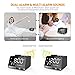 Srocker Digital Alarm Clock with Wireless Bluetooth Speaker, Dual Port USB Charger, FM Radio, Thermometer, LED Dimmer Display for Heavy Sleepers, Bedrooms, Kitchen, Table, Backup Battery (CR2030)
