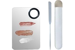 ZHUOHAI Korean Makeup Spatula Set, Professional Stainless Steel Makeup Spatula With Foundation Palette,Picasso Foundation Makeup stick Set