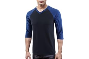 DESPLATO Men's Casual Vintage Cool Slim Fit 3/4 Sleeve Action Sports Hiking Baseball Jersey T-Shirts