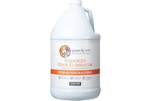 Ginger Lily Farms Dog & Pet Formula Advanced Odor Eliminator, Professional Strength, Fresh All-Natural Citrus, 1 Gallon Refill (128 fl oz)