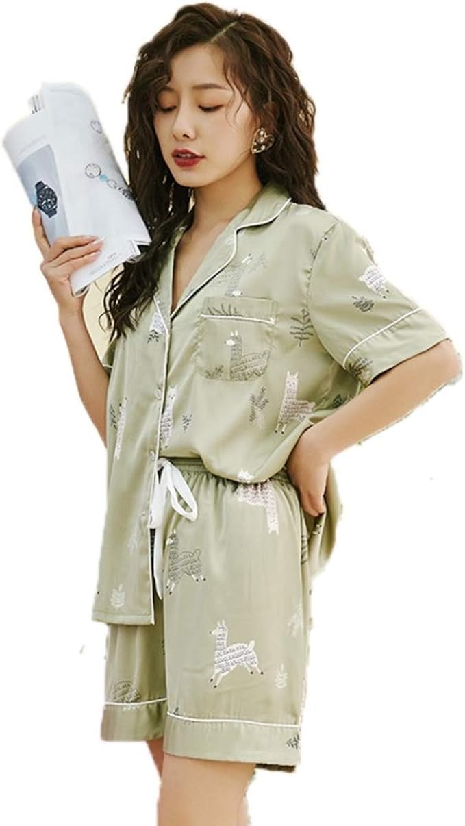 Amazon パジャマ レディース 半袖 夏 綿100 二重 ガーゼ 前開き 上下 セット ルームウェア シャツパジャマ 大きいサイズ ねまき ルームウェア ルームウェア ルームウェア ギフト 寝間着 部屋着 婦人 カジュアル パジャマ パジャマ ルームウェアセット 通販