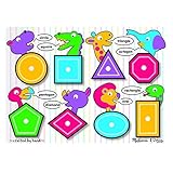Kitchen MELISSA & DOUG SHAPES PEG PUZZLE 11-3/4 X 8-1/2 (Set of 6) Book