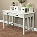 Best Choice Products® Mission White Solid Wood Writing Desk Home Office Computer Desk
