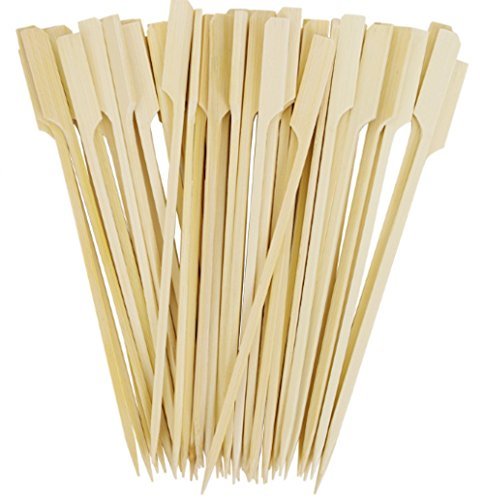 6 Inch Oriental Creations Wooden Bamboo Picks Paddle Skewers Pack Of 100