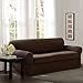 MAYTEX Pixel Ultra Soft Stretch 2 Piece Furniture Cover Sofa Slipcover, Chocolate