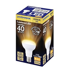 ルミナス LED電球 ミニレフ球タイプ 40W相当 電球色 446lm 口金E17 密閉器具対応