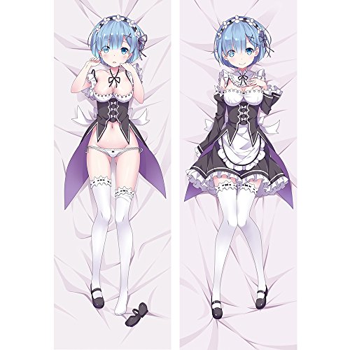 GB Arts Re:Zero Rem Front Pose Peach Skin 150cm x 50cm PillowCase High Quality