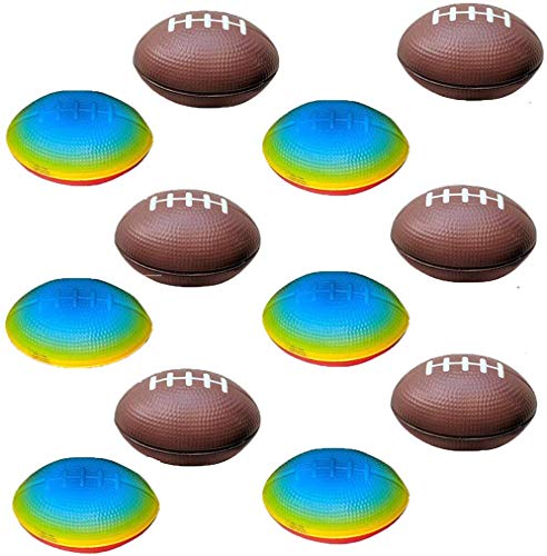 image for ITISMINE 12 pcs Mini Foam Football Stress Balls for Stress Relief Sque