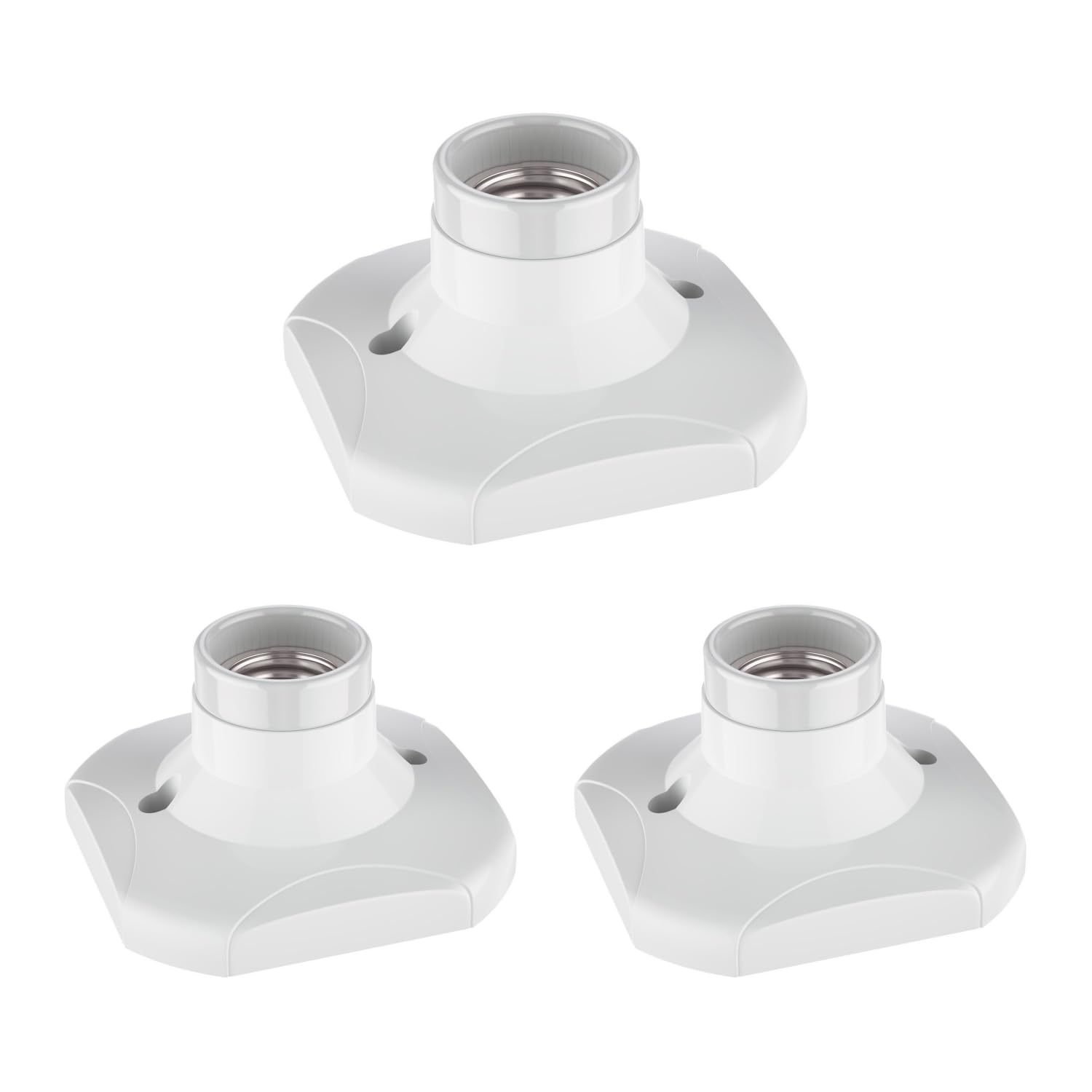 ledscom.de 3 Pieces Ceiling Light/lamp Holder Elektra, White, 1x E27 max. 60W