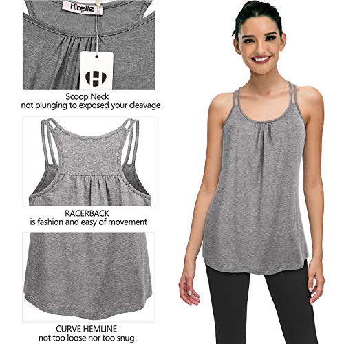 Hibelle Sleeveless Tank, Feminine Athleisure Wear for Women Summer Yoga