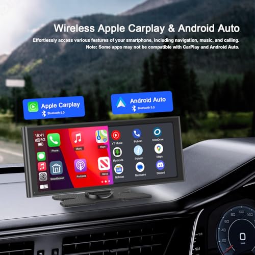 Avylet Wireless Car Play Screen for Apple Carplay & Android Auto, OTA Updates, 9.26" Portable Car Tablet with Backup Camera, Car Screen, GPS Navigation, Voice Control, Mirror Link, Bluetooth, FM, AUX
