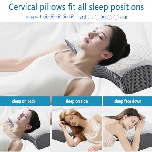 WEITRUST ERGONOMIC CONTOUR PILLOW WITH SOFT MEMORY FOAM FOR SIDE, BACK & STOMACH SLEEPERS, NORMAL SIZE