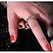 Alpertie Fashion Princess Silver Rhinestone Crown Wedding Rings Size 7 8 9