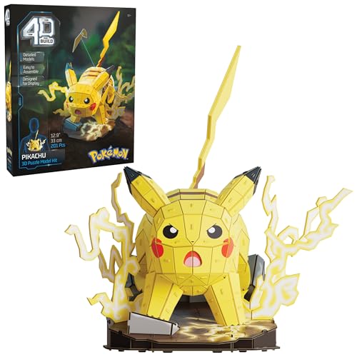 Puzz4d - Maqueta Pikachu de 201 Piezas - Puzzle 3D Pokemon Pikachu de 33 cm - Maquetas para Construir Adultos y Niños - Puzzles para Adultos y Niños - Juegos de Mesa