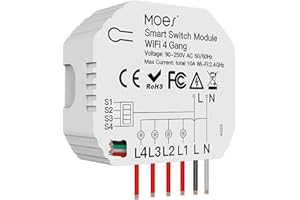 4 Gang Wi-Fi Switch Module Intelligent Light Voice Control APP Remote Share Function Independent 2 Way Feature DIY Life Compa