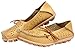 UJoowalk Women's Yellow Casual Cowhide Leather Hollow Out Driving Loafer Shoes Boat Flats - Size 6