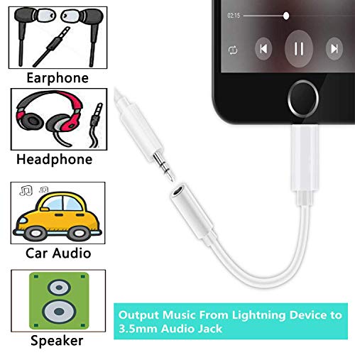 [Apple MFi Certified] 2 Pack 3.5mm Headphone Adapter for iPhone Adapter Jack Dongle Compatible with iPhone 7/7Plus/8/8Plus /X/XS Max Earphone Jack Cable Splitter Accessory Support iOS 12 - Thumbnail 4
