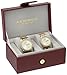 Akribos XXIV Men's and Women's AK888 Watch with Silver Dial and Bracelet Ensemble Set (Yellow Gold)