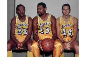 Ikonic Fotohaus Jerry West Wilt Chamberlain Elgin Baylor Signed Photo Autograph Print Wall Art Home Decor