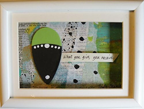 Quotable - mask shadowbox - "What you give, you receive"
