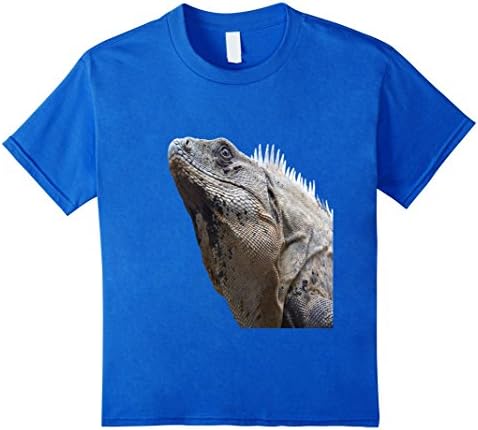 Kids Iguana Face Lizard Reptile T-Shirt 8 Royal Blue